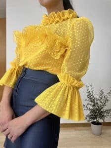 camisa flamenca grana amarilla