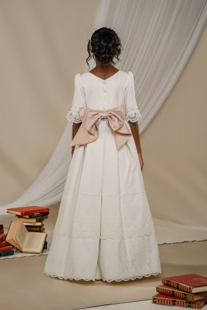 VESTIDO DE COMUNIÓN CORAL