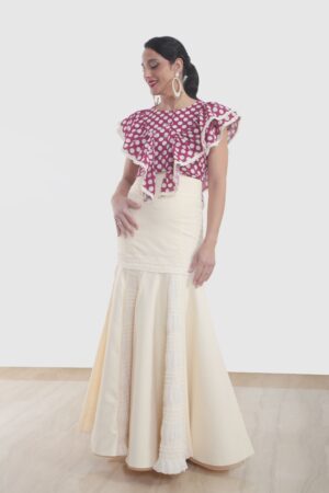 TRAJE DE FLAMENCA OLIVO2402FALC