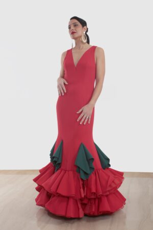 TRAJE DE FLAMENCA OLIVO2403