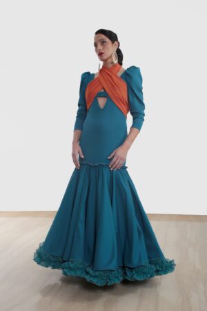 TRAJE DE FLAMENCA OLIVO2413