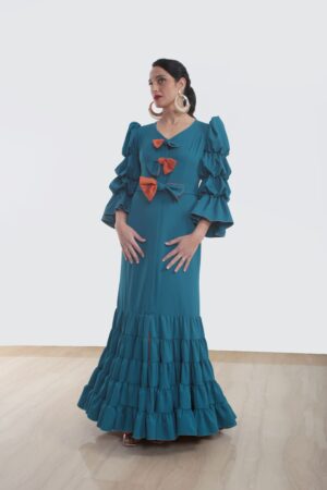 TRAJE DE FLAMENCA OLIVO2415