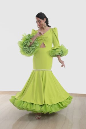 TRAJE DE FLAMENCA OLIVO2421